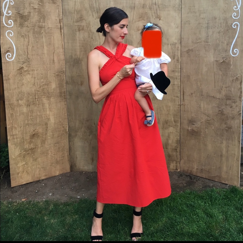 H&M Seersucker Midi Dress